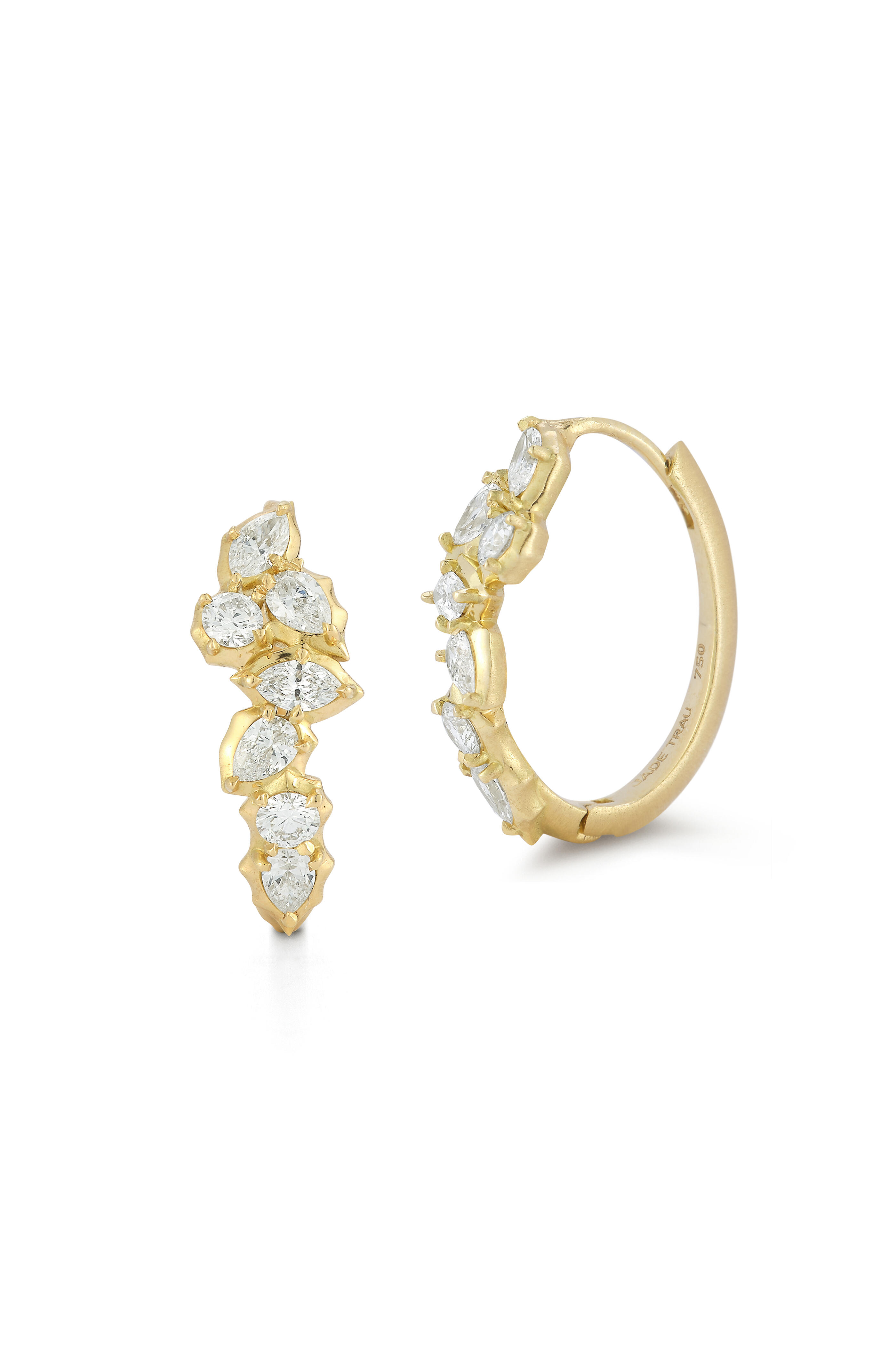 Jade Trau - 18k Gold Posey Eternity Hoops