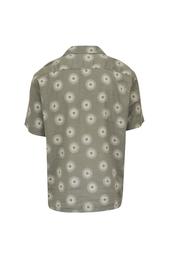 Faherty Brand Breeze Island Olive Fireworks Camp Shirt - view 3