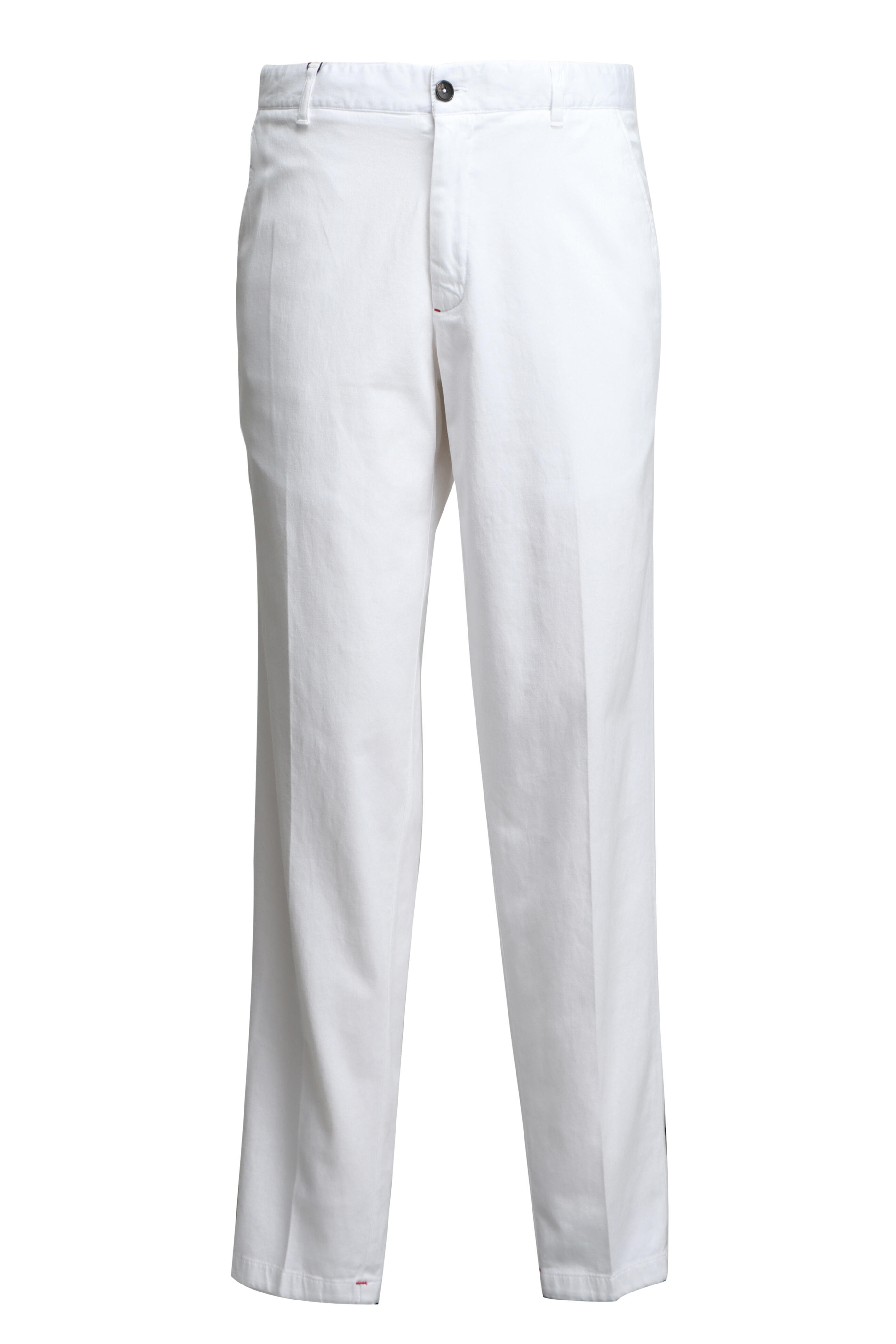 Isaia - Open White Cotton & Cashmere Comfort Chino