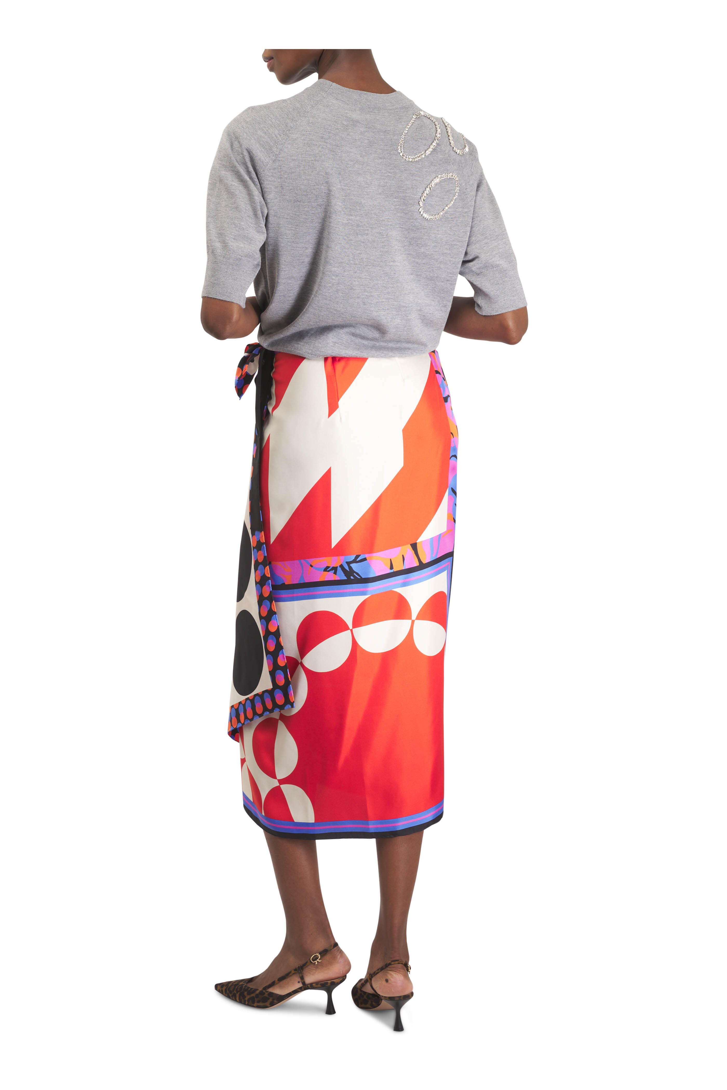 Dries Van Noten - Scarfy Multicolor Wrap Skirt | Mitchell Stores