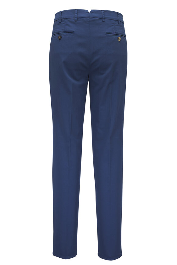 Brunello Cucinelli Denim Flat Front Stretch Cotton Chino - view 3