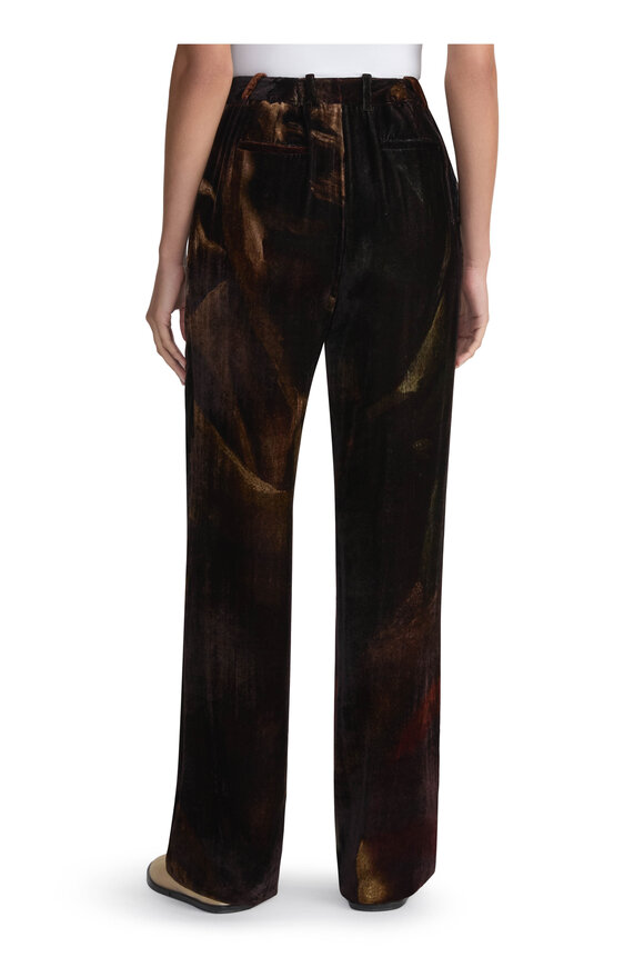 Lafayette 148 New York - Gates Sienna Print Velvet Full Leg Pant