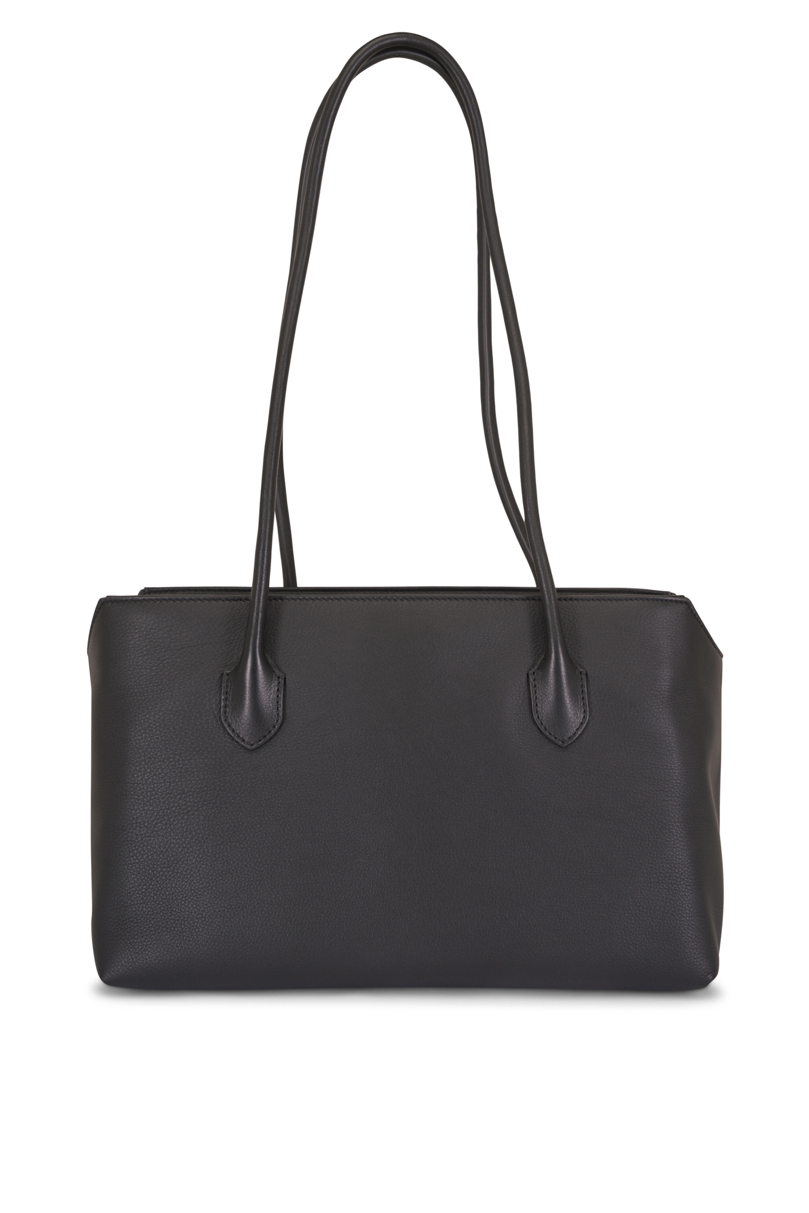 The Row - Terrasse Black Nubuck Leather Shoulder Bag - view 1