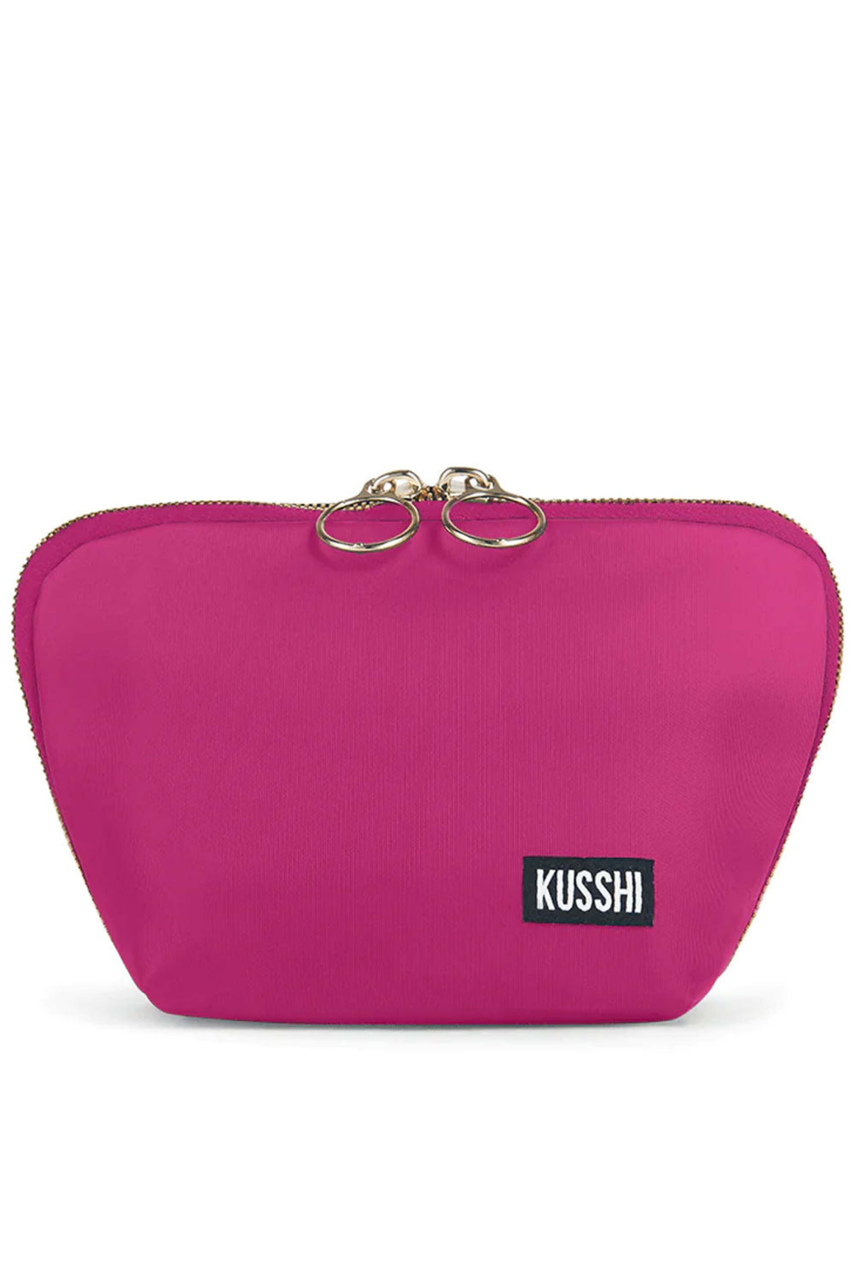 Kusshi - Small Everyday Makeup Bag in Pink and Teal