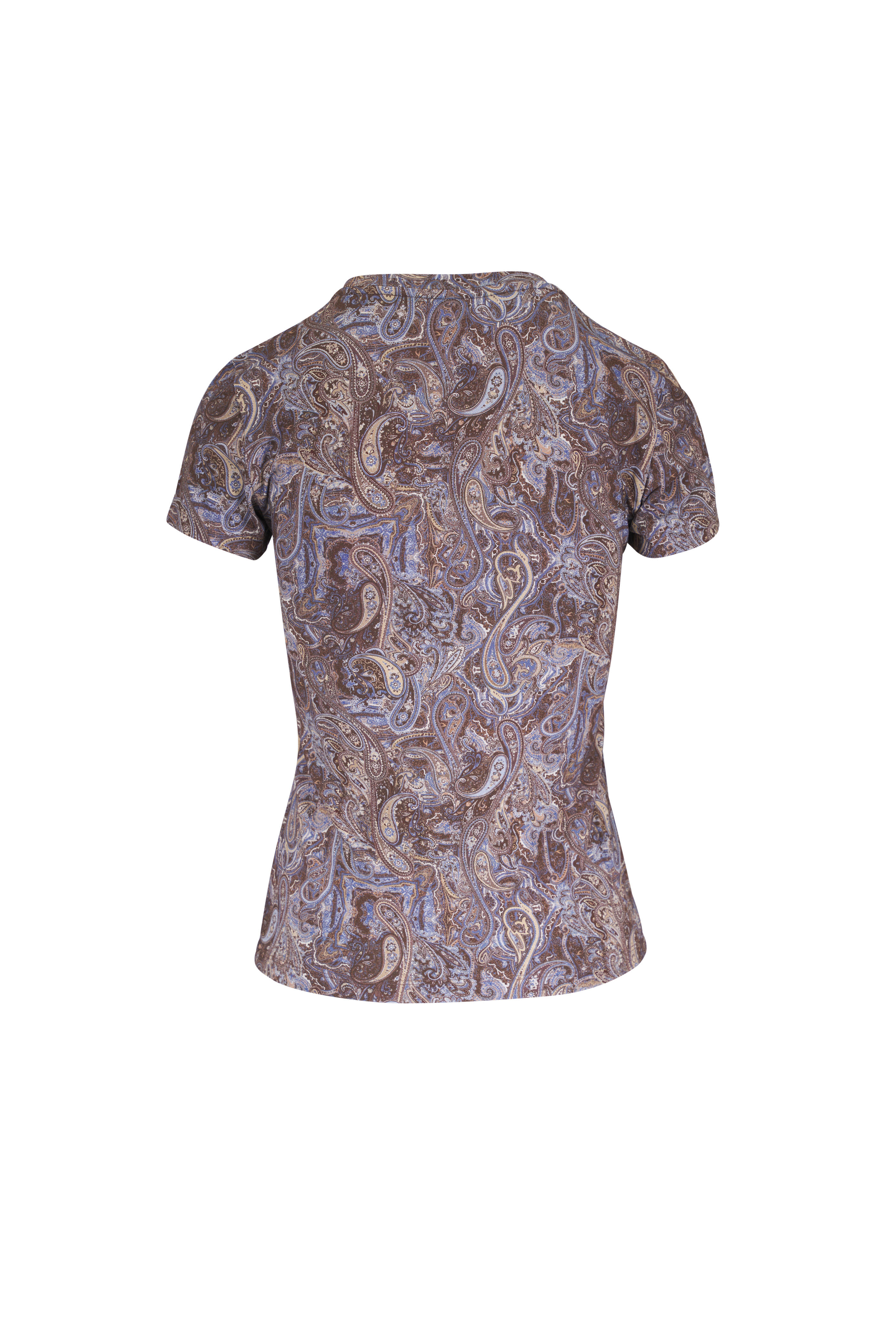 L'Agence - Ressi Muticolor Ditsy Paisley Print T-Shirt