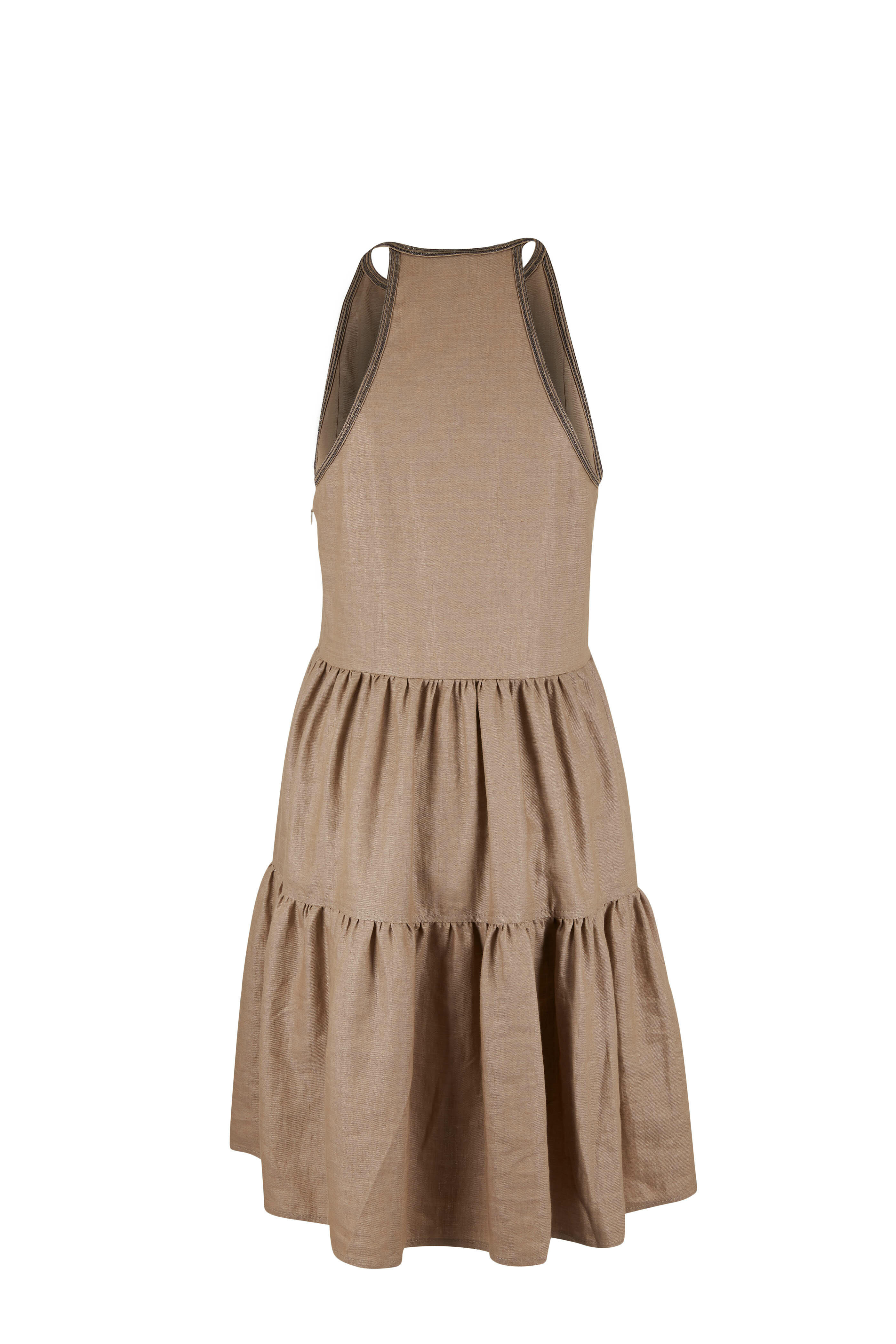 Brunello Cucinelli - Rice Linen Twill Sleeveless Dress