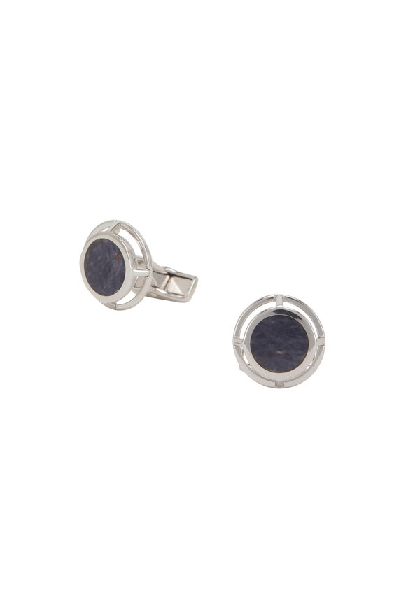 Dunhill - Silver With Sapphire Cuff Links 