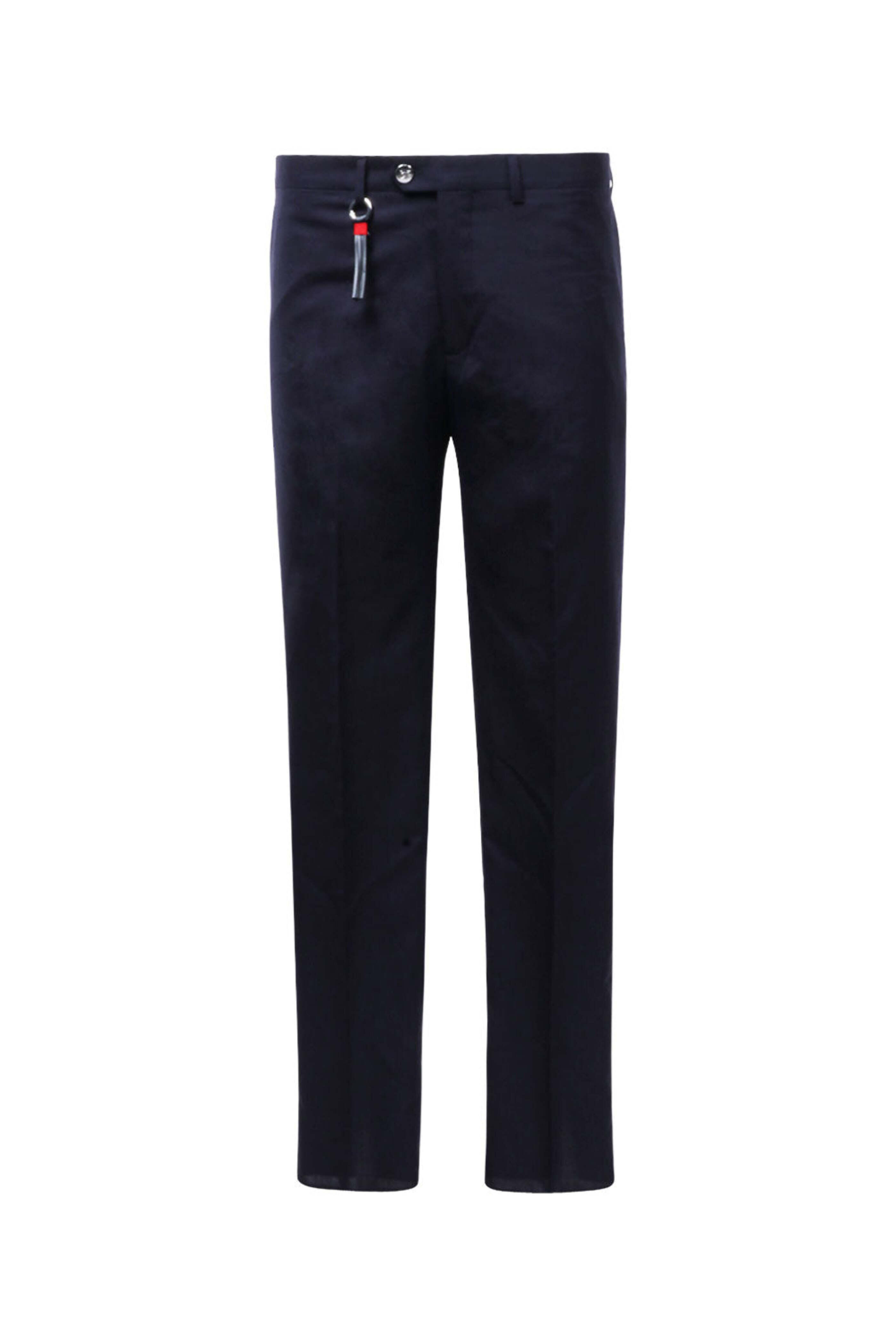 Marco Pescarolo - Solid Navy Flatfront Chino Pant