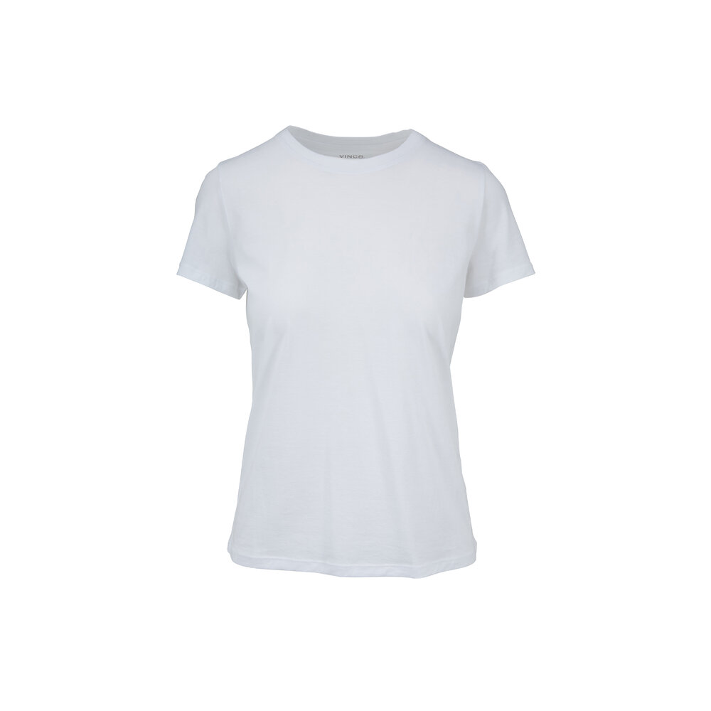 Tシャツ・カットソー Vince SS25 Shirts (M08591592 286CLS) Vince - Heather Gray Pima Cotton V-Neck T-Shirt | Mitchell