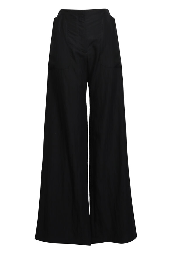 Zero + Maria Cornejo Eda Black Para Drape Wide Pant
