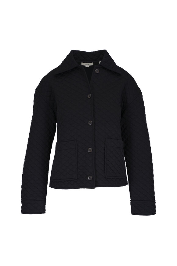 Self - Portrait - Black Textured Denim Jacket | Mitchell Stores