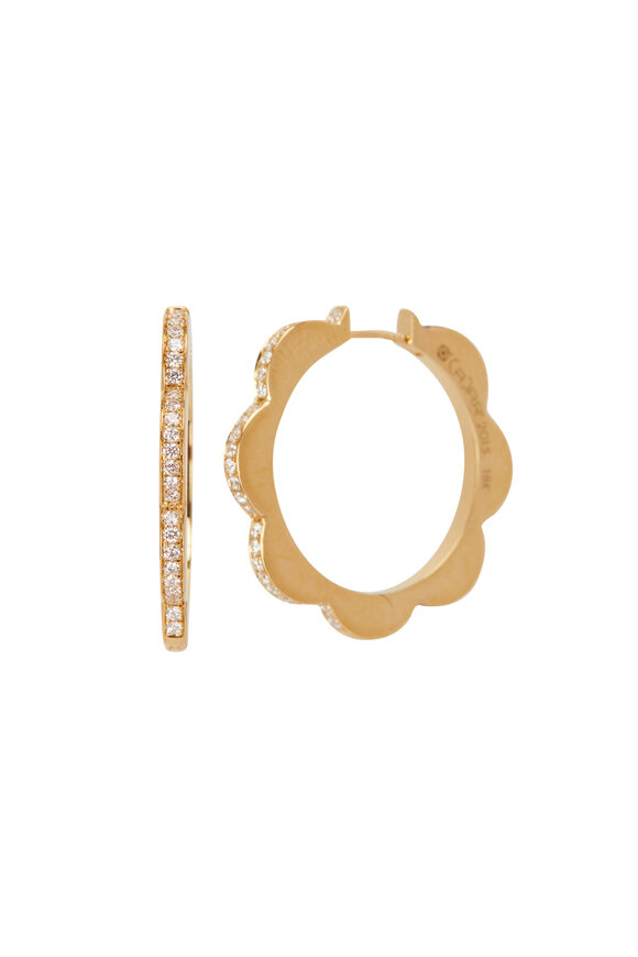 Cadar Rose Gold Medium Triplet Hoop Earrings