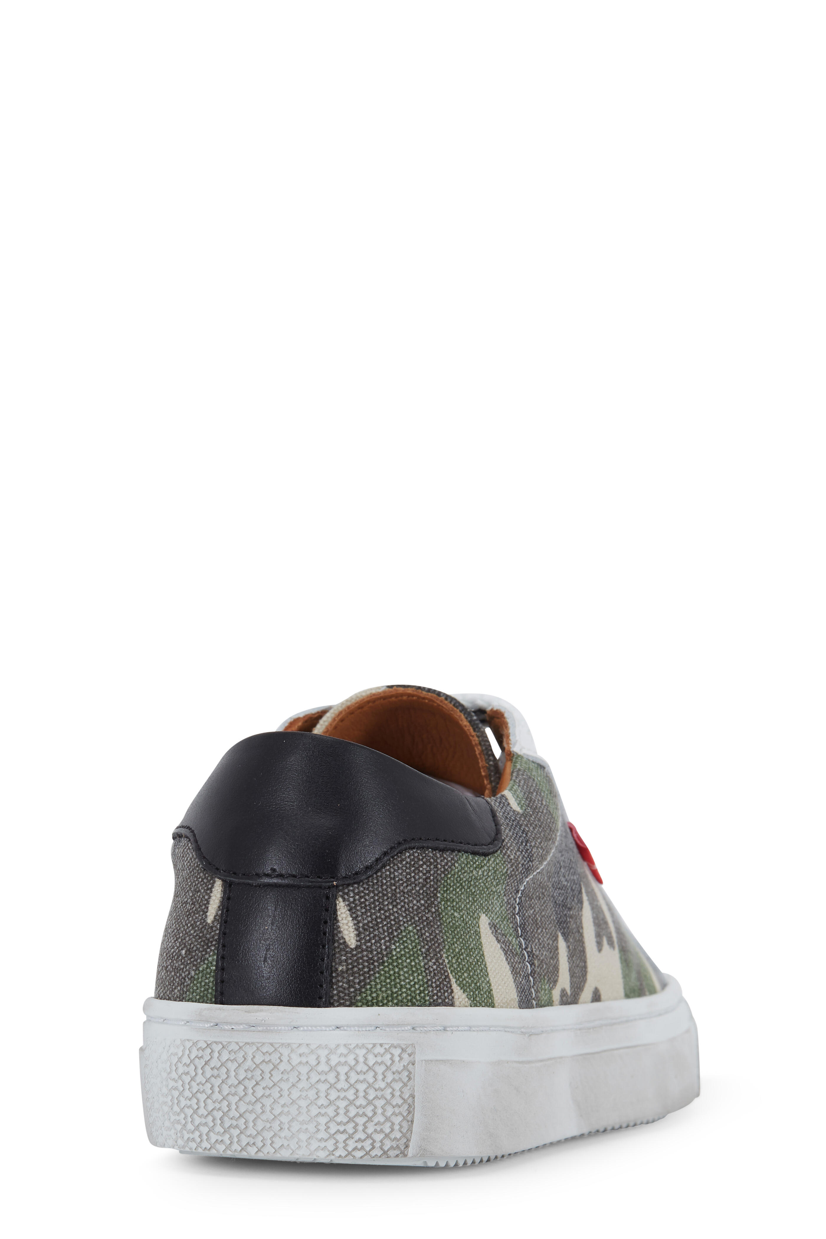 Veronica Beard - Sami Camo Canvas Lace-Up Sneaker