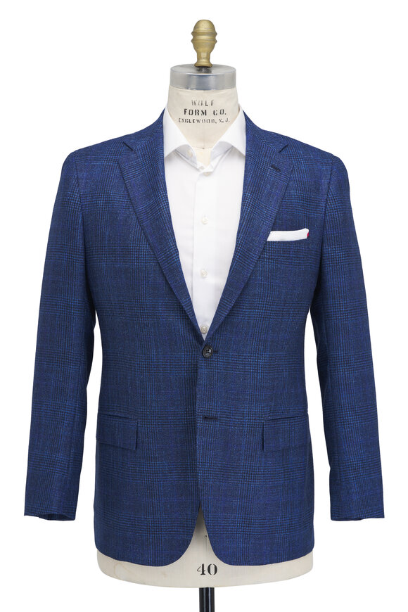 Kiton - Blue Glenplaid Sportcoat 