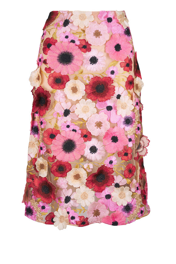 Dorothee Schumacher Blooming Meadow Multi Floral Midi Skirt - view 1