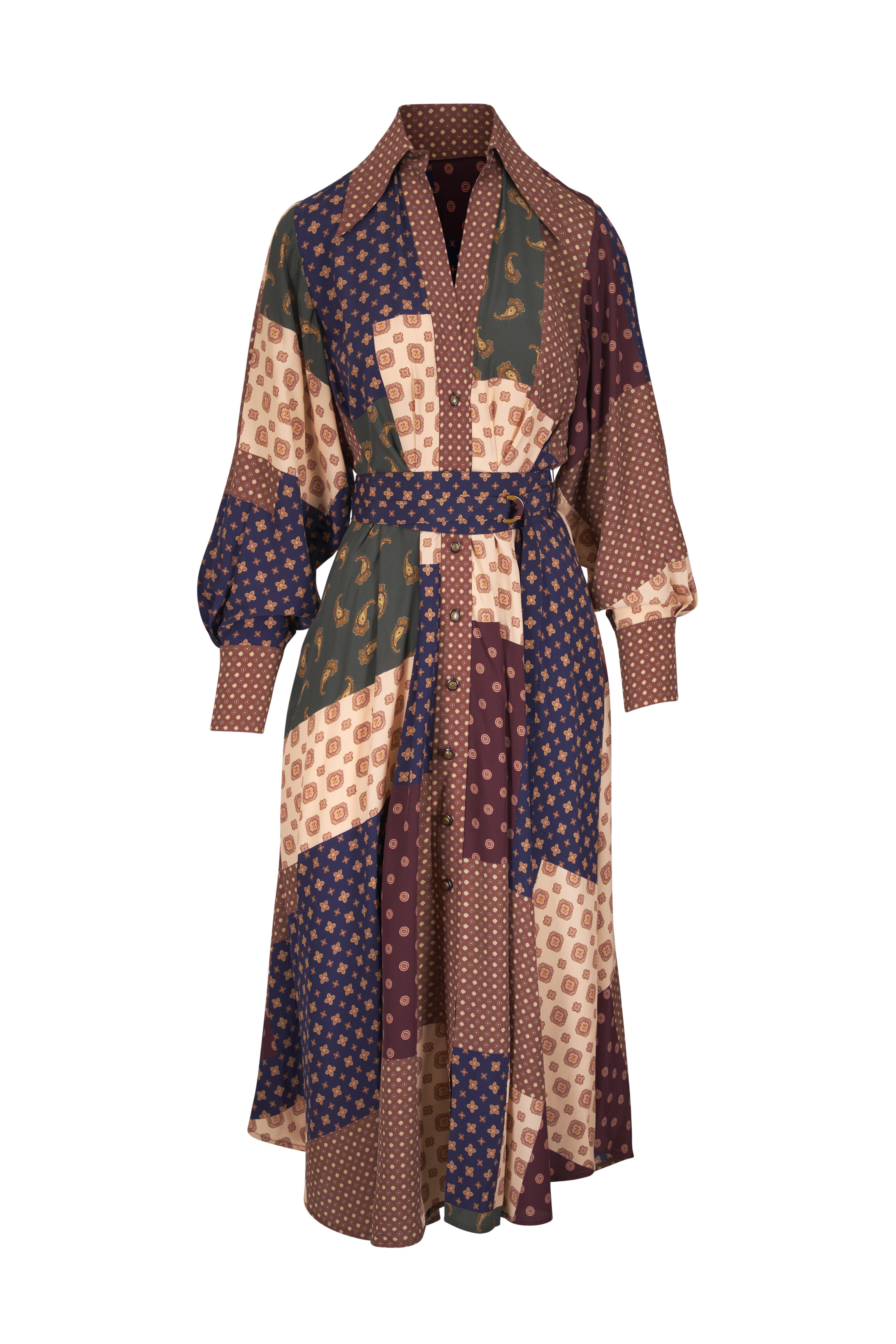 Zimmermann - Tuck Geo Patch Print Midi Dress - view 1