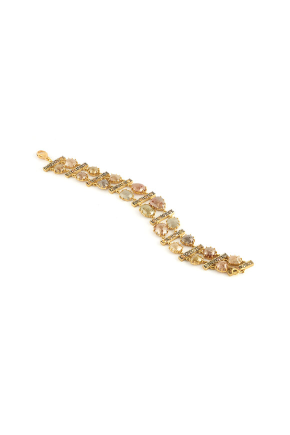 Sylva & Cie Rough Cut & Fancy Yellow Diamond Bracelet