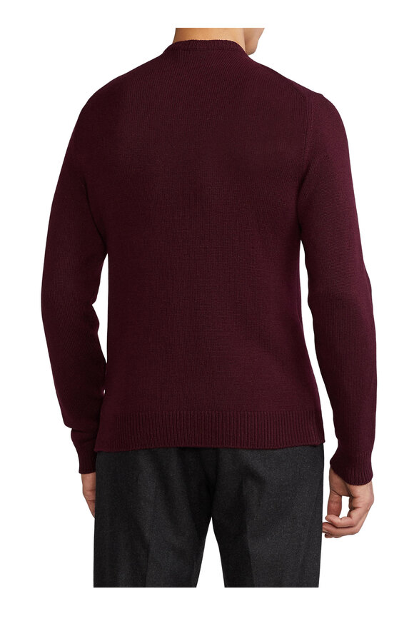 Ralph Lauren Purple Label - Burgundy Cashmere Crewneck Sweater