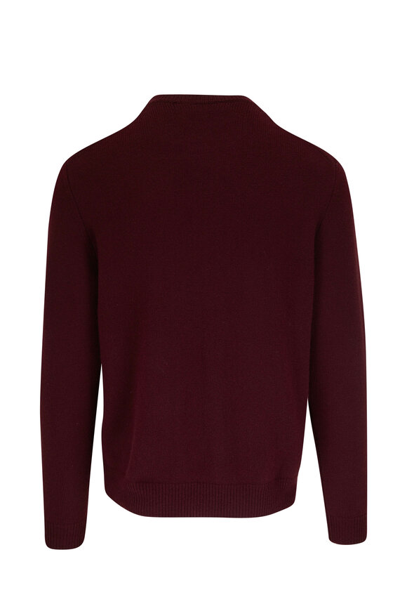 Ralph Lauren Purple Label - Burgundy Cashmere Crewneck Sweater