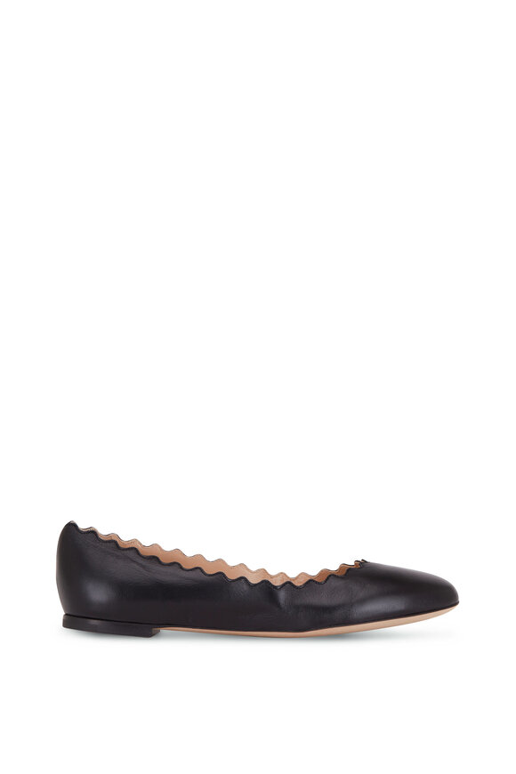 Chloé - Lauren Black Leather Ballerina Flat