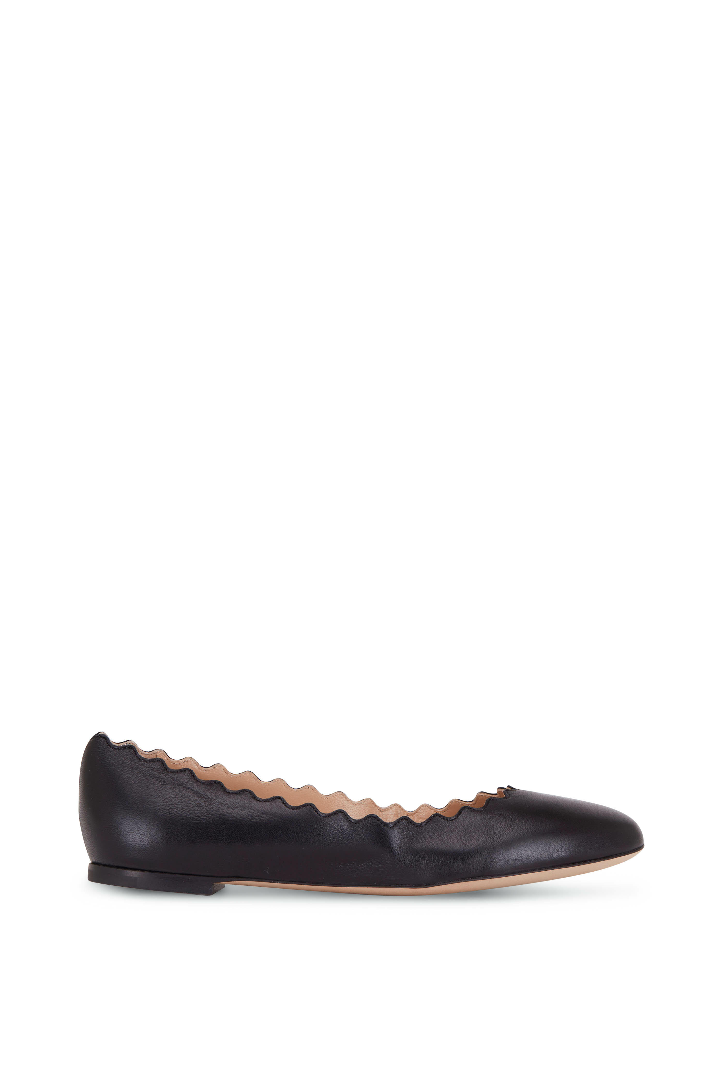 Chloé - Lauren Black Leather Ballerina Flat | Mitchell Stores