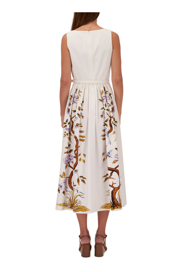 Adam Lippes - Heavy Printed Poplin Scoop Neck Dress 