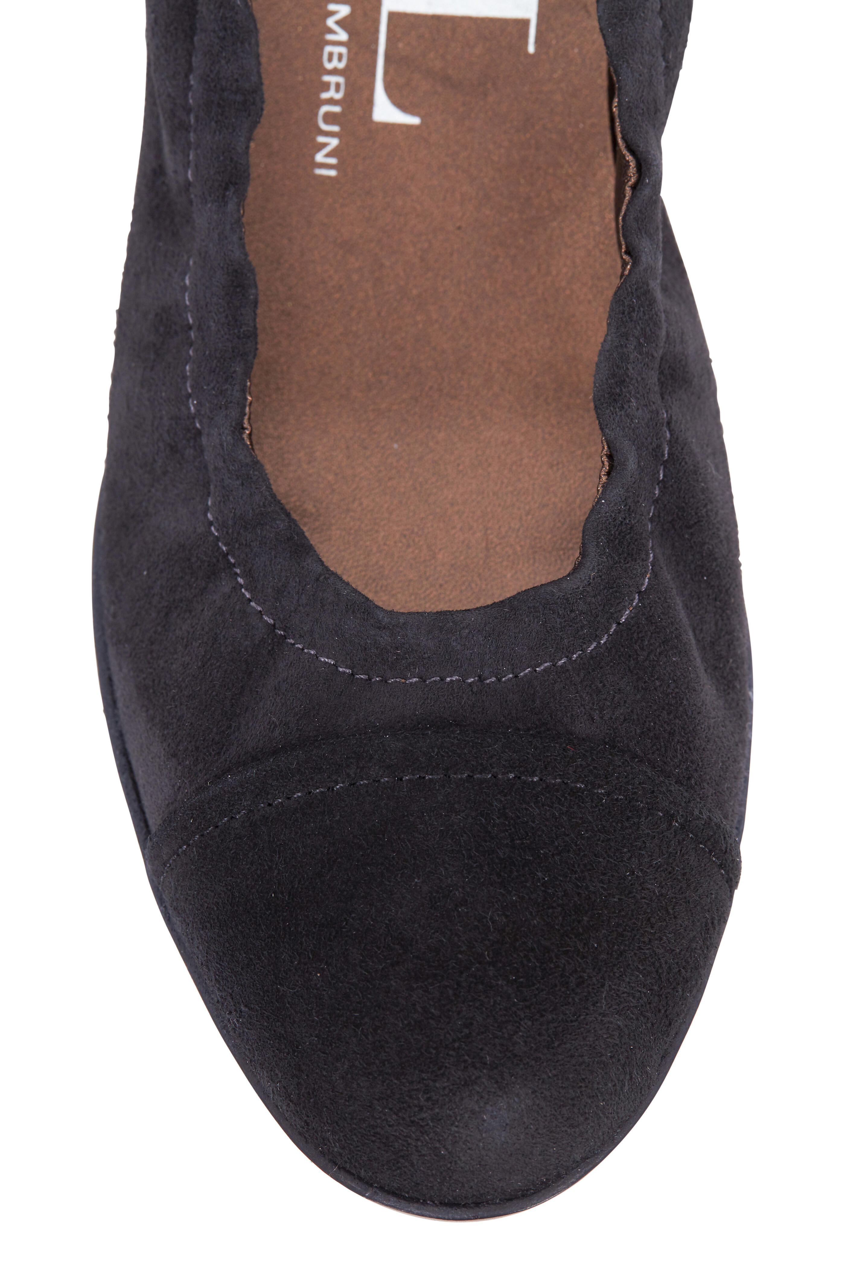 AGL - Black & Gray Tri-Tone Suede Ballet Flat
