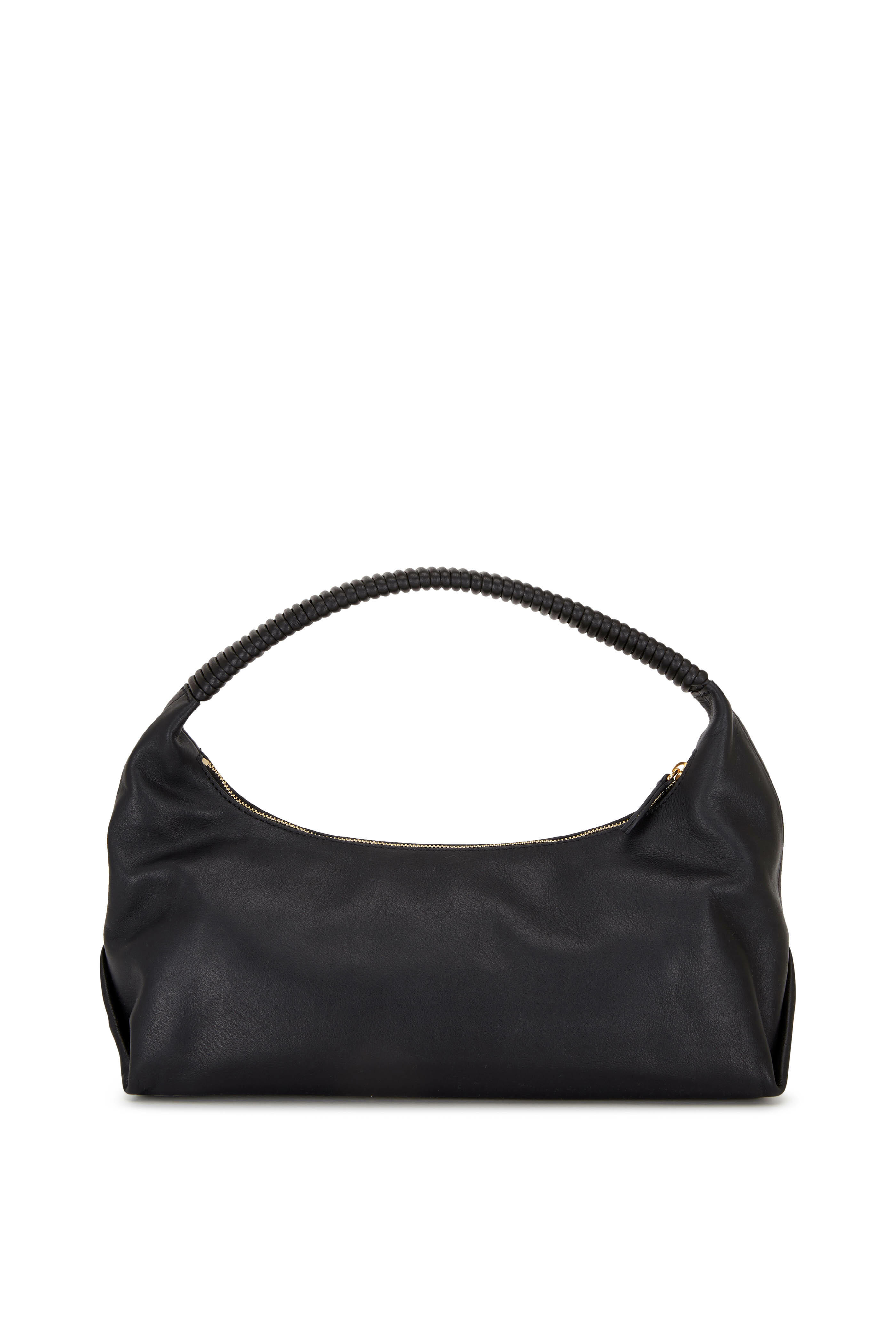 Khaite - Remi Black Leather Hobo Bag | Mitchell Stores