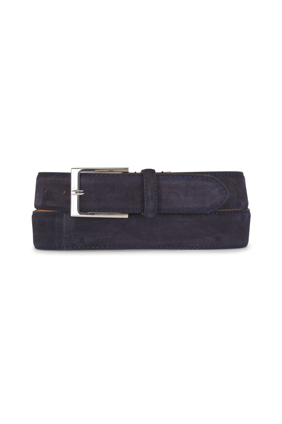To Boot New York Navy Suede Belt - view 1
