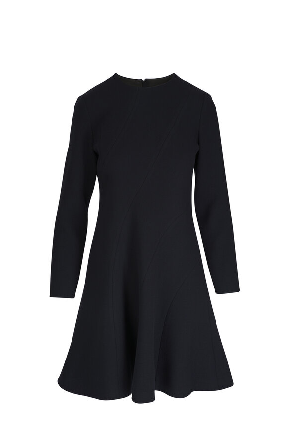 Lafayette 148 New York - Black Nouveau Wool Crepe Dress