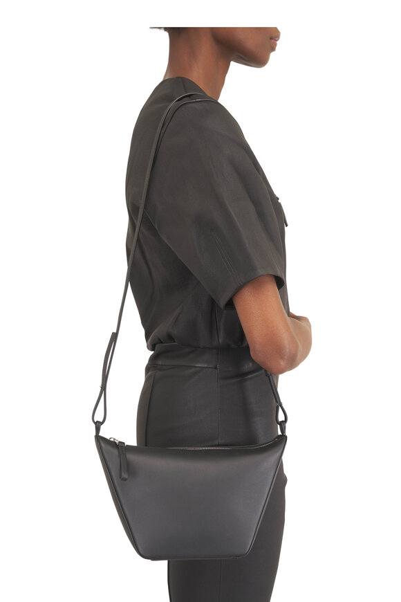Loewe Mini Hammock Black Leather Hobo Bag - view 2
