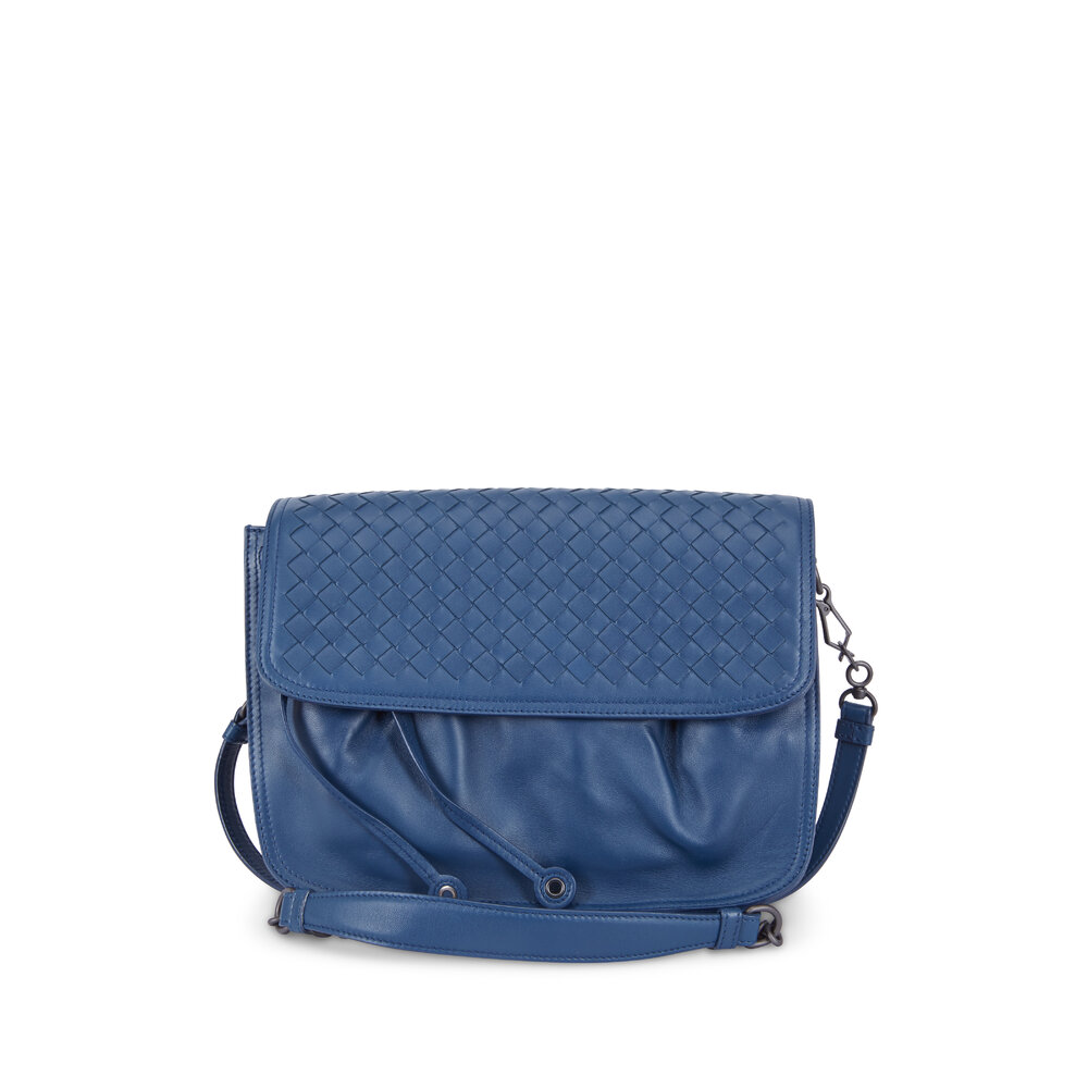 Bottega Veneta - Pacific Blue Intrecciato Leather Medium