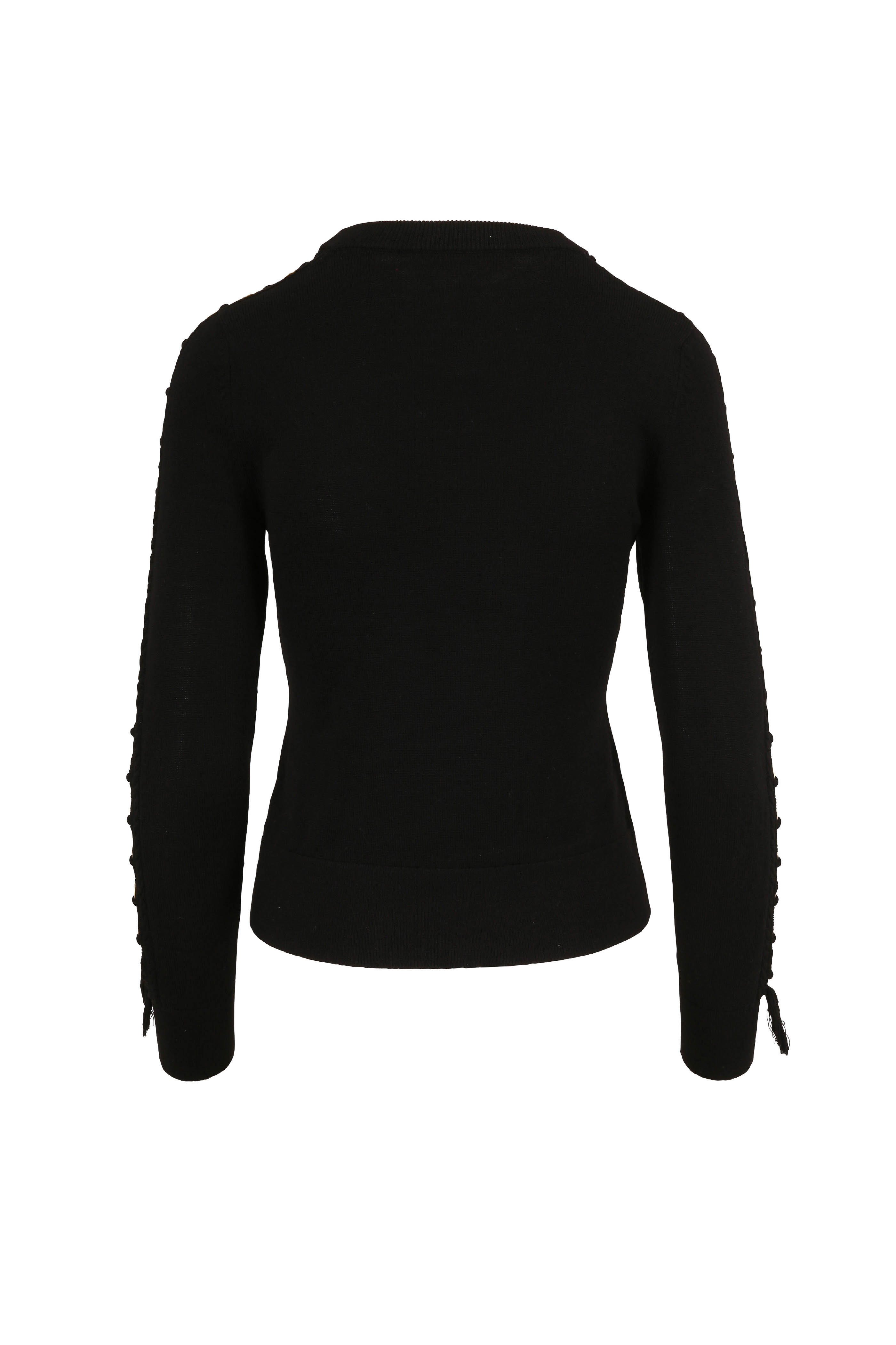 Simkhai - Black Wool Open Sleeve Sweater