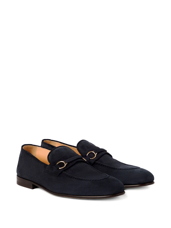 Brunello Cucinelli Navy Blue Suede Loafer - view 6