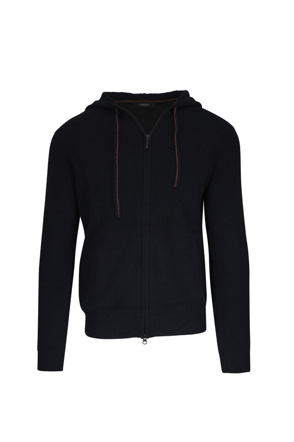Kinross Black Thermal Front Zip Hoodie