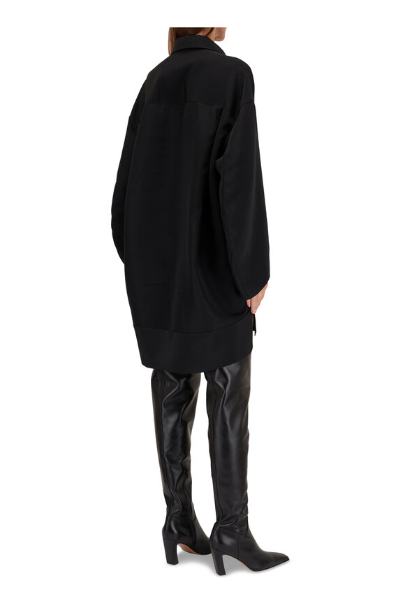 Khaite - Kal Black Shirt Dress 