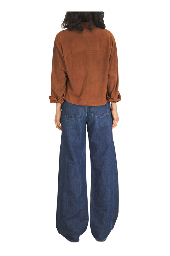 TWP Little Big Joe Brown Suede Shirt - view 4
