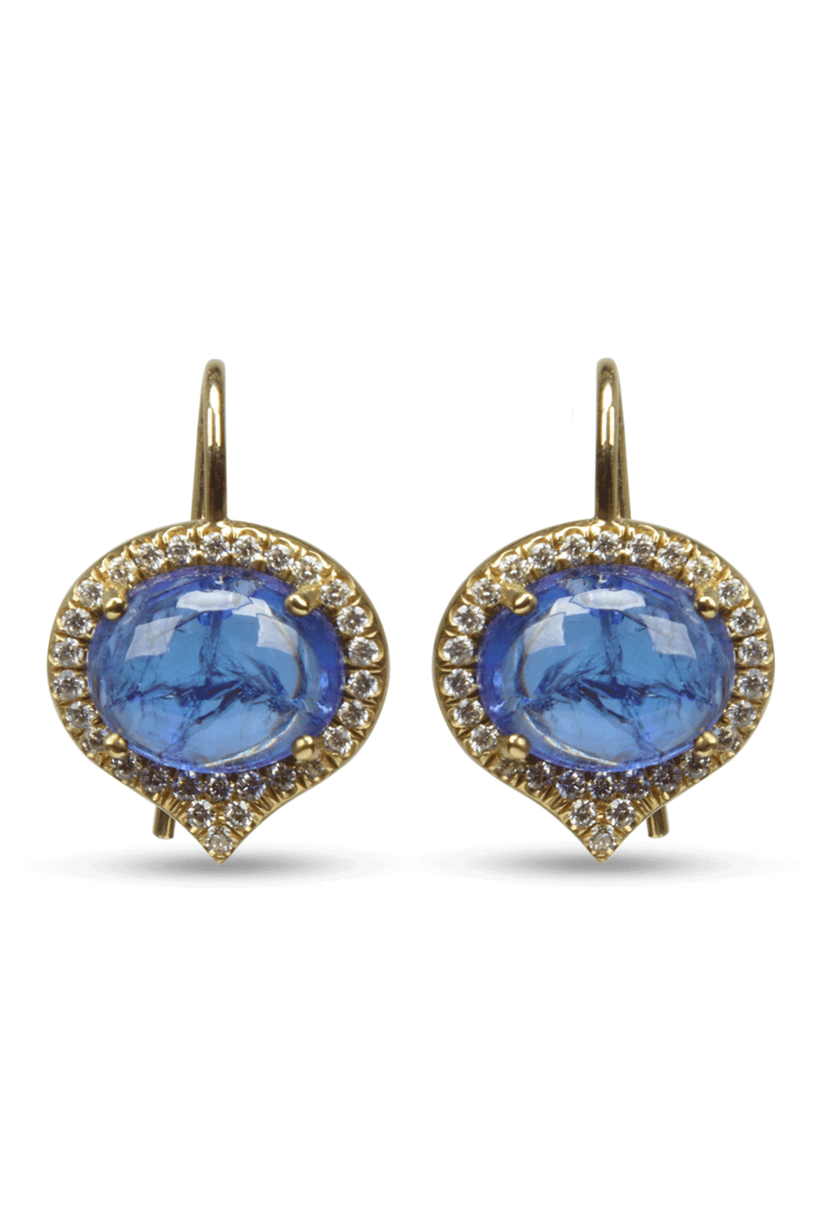 Lauren K - Tanzanite Cabochon Jordan Earrings