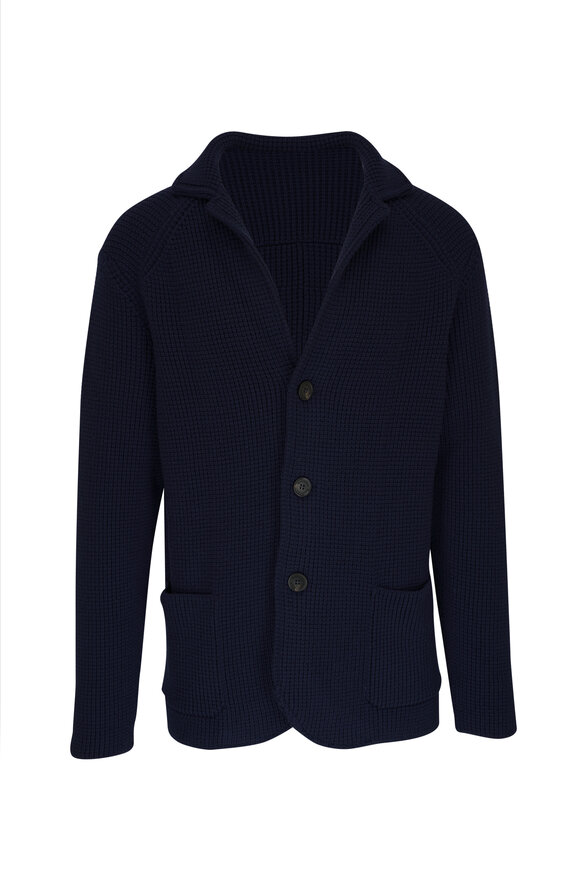 Maurizio Baldassari Brera Navy Knit Swacket 