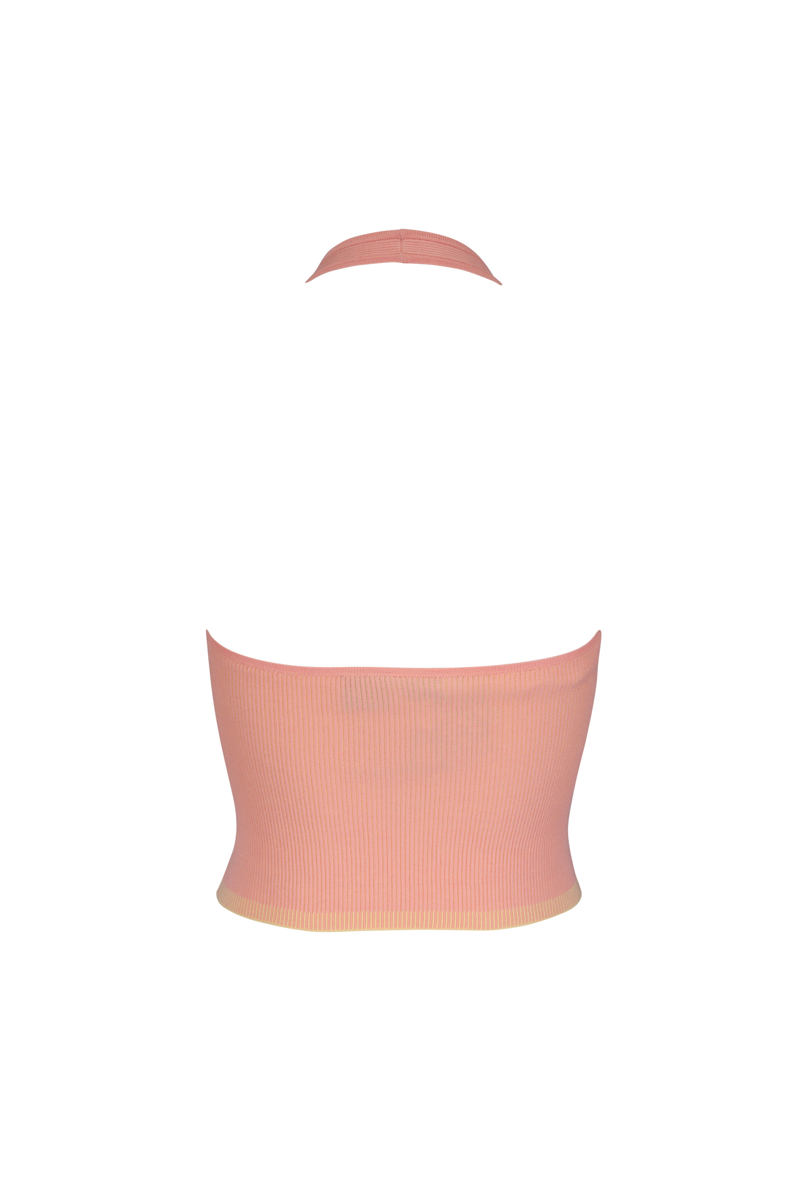 LOEWE トップス Loewe - Pink & Yellow Anagram Ribbed Halter Top | Mitchell