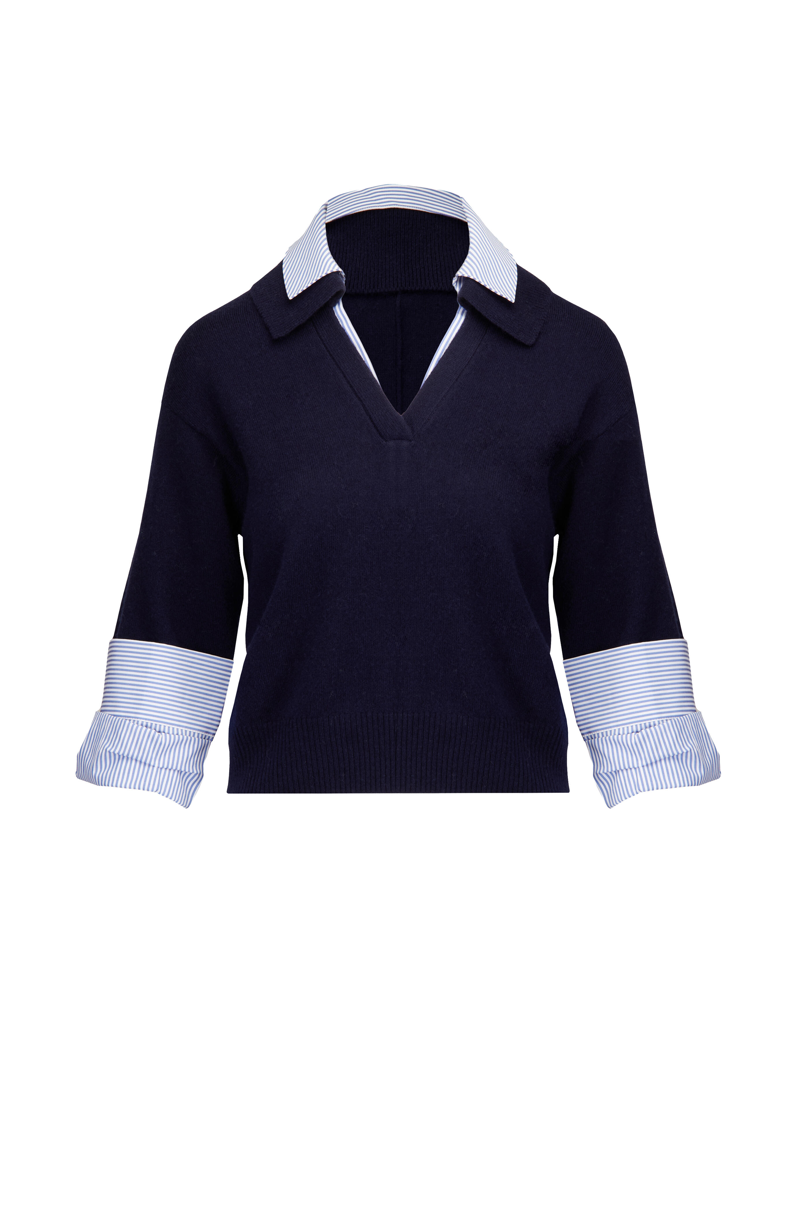 Brochu Walker - Ciara Navy Blue Polo Looker Top - view 1