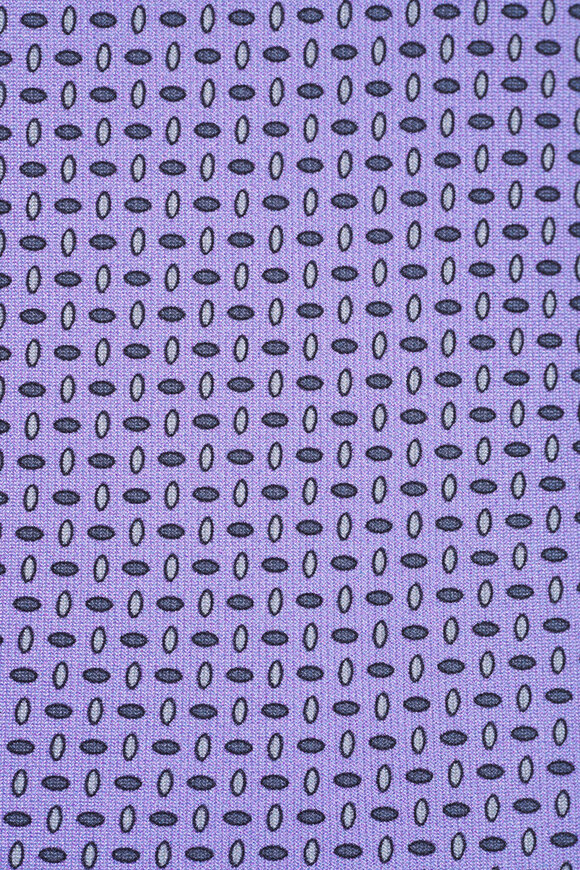 Brioni Lilac Micro Motif Silk Necktie - view 2