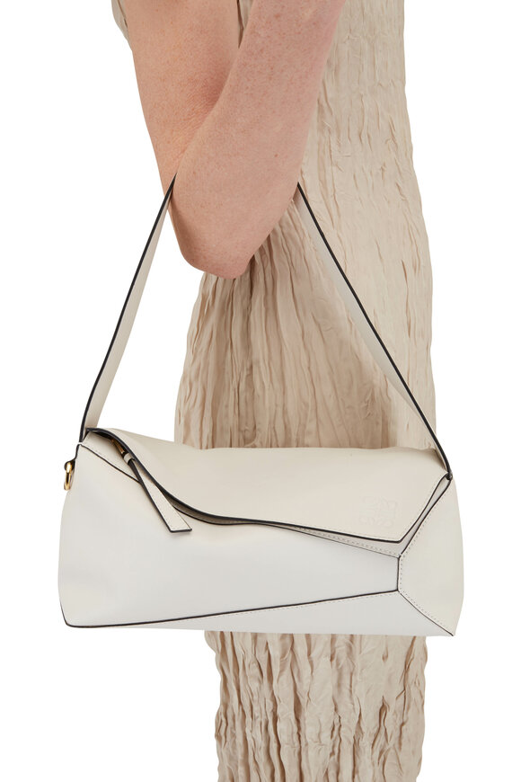 Loewe - Puzzle Soft White Leather Hobo Bag