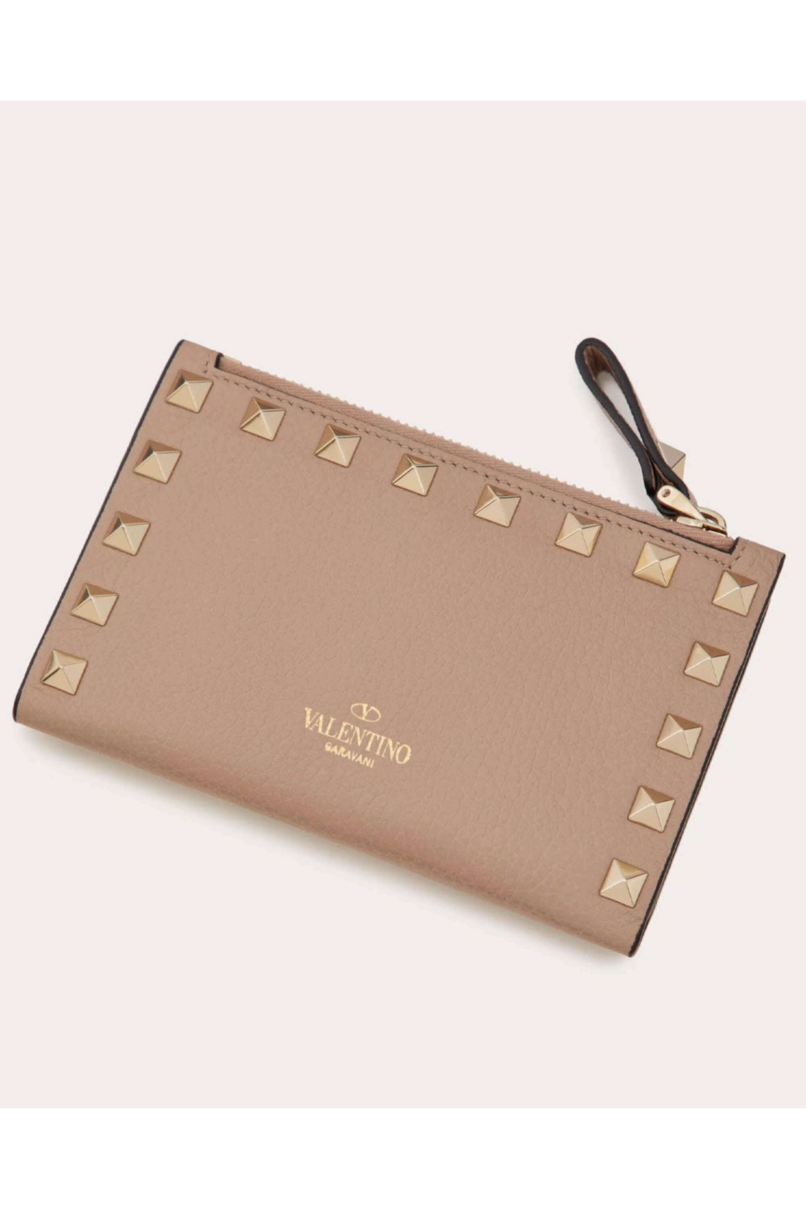 Valentino Garavani - Rockstud Coin Purse and Cardholder in Poudre