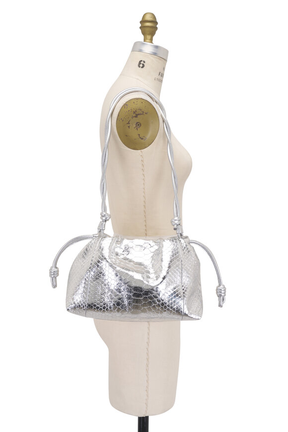 Loewe Flamenco Metallic Leather Drawstring Pouch - view 10