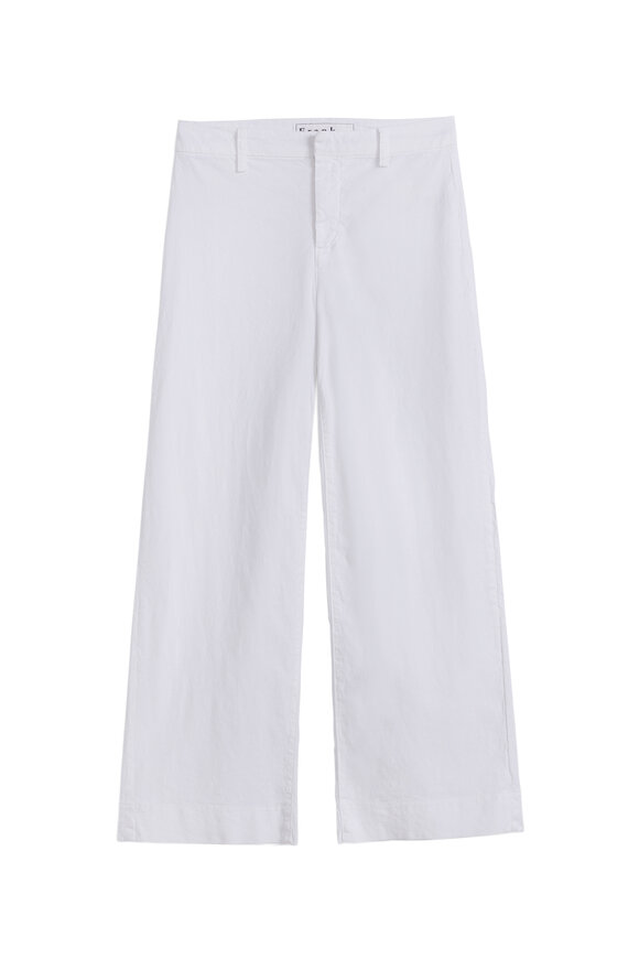 Frank & Eileen Westport White Italian Wide Leg Chino Pant - view 1