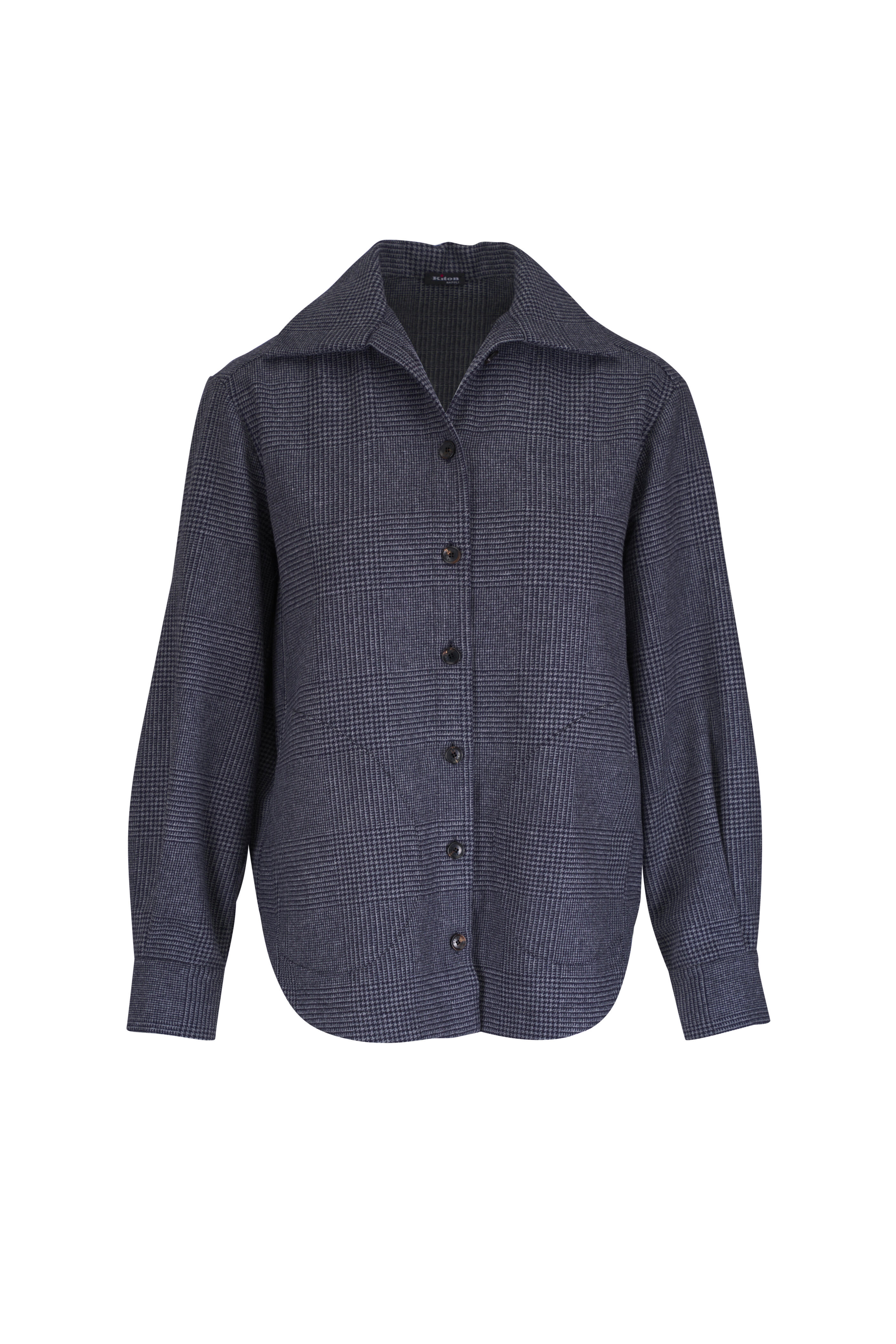 Kiton - Navy Plaid Wool & Cashmere Overshirt