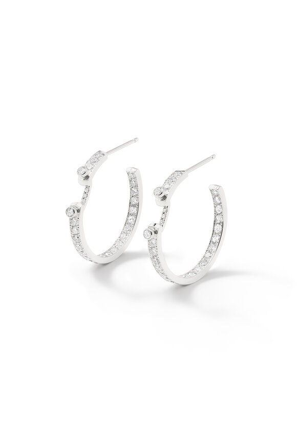 Nouvel Heritage Diamond Eternity Tuxedo Hoops