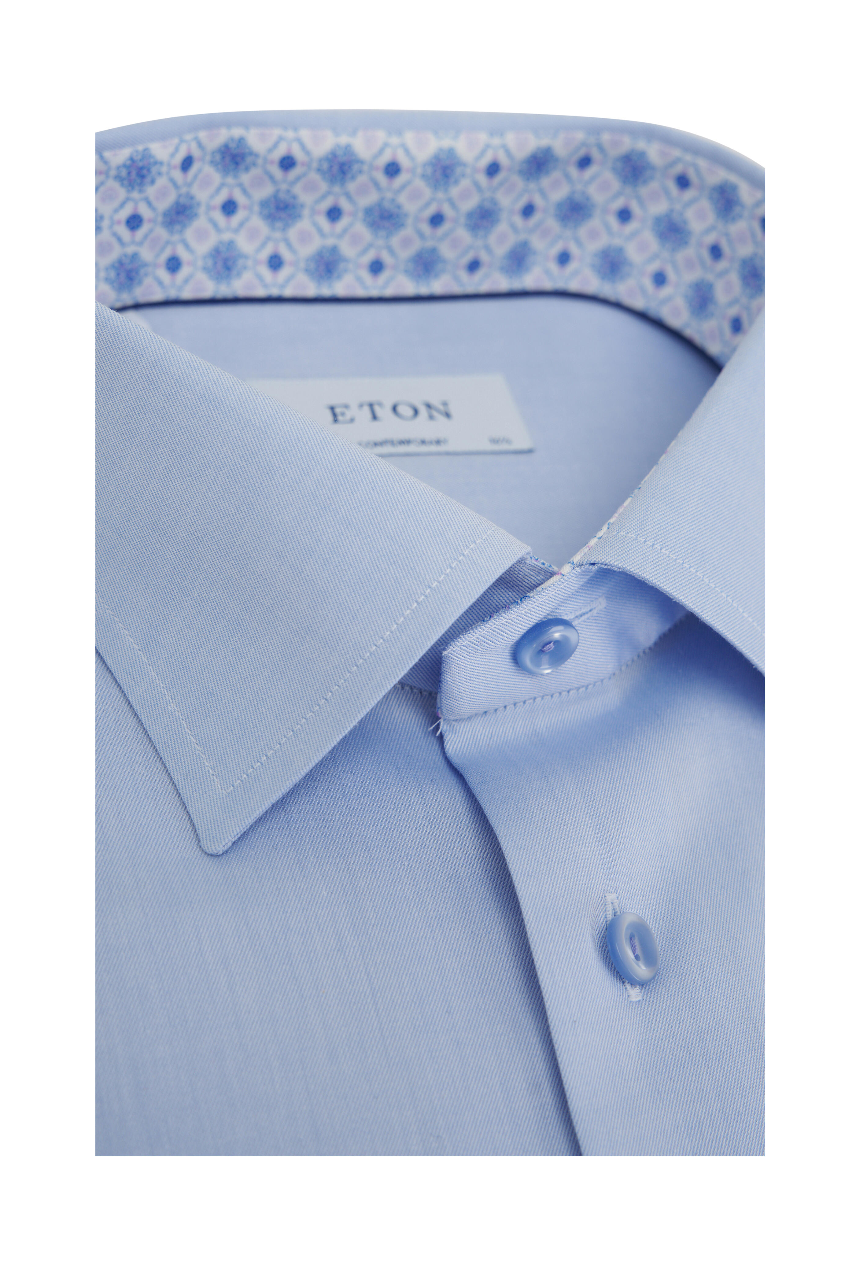 Eton - Light Blue Cotton Contemporary Fit Dress Shirt