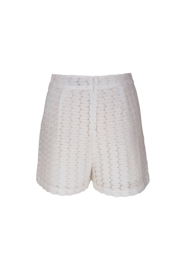 Missoni - Brilliant White Lace Knit Shorts